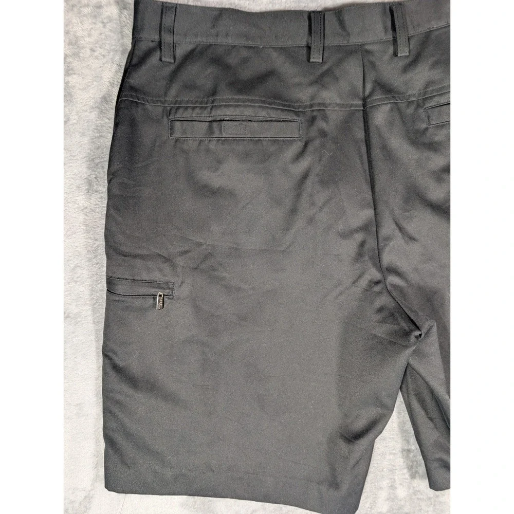 IZOD PerformX Mens Black Lightweight Polyester Performance Golf Shorts Size 38